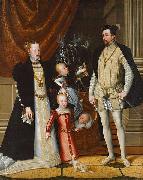 Holy Roman Emperor Maximilian II. of Austria and his wife Infanta Maria of Spain with their children